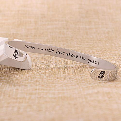 Btysun Bracelets for Women Mothers Day Bracelet Gifts from Daughter Inspirational Gifts for Women Graduation Gifts for Her Motivational Birthday Cuff Bangle Friendship Personalized Mantra Jewelry…