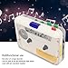 Portable Cassette Tape Player, USB C Cassette to MP3 Converter with 3.5mm AUX Jack, Headphones, 2 Power Supply Modes Tape to MP3 Player for Gift