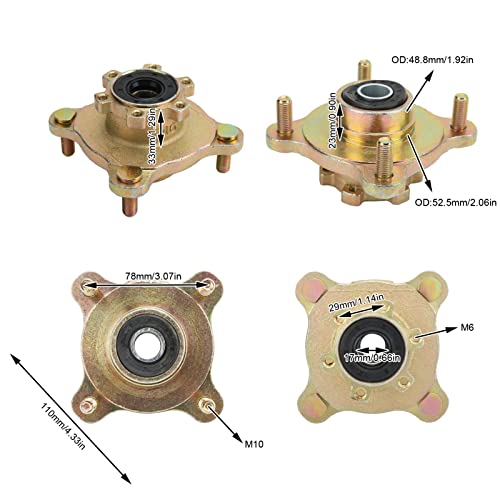Cubo de Aro de Roda de Freio, Cubo de Aro de Roda de Freio de 4 Pinos Dianteiro Disco de Liga de Aço