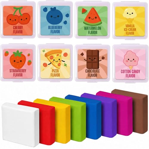 Ouksma 40 Counts Kneaded Erasers for Artists Painting Drawing & Art Supplies Scented Kneadable Erasers for Pencils Bulk Prizes Party Favors Supplies (40)