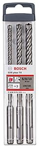 Bosch Professional 3 tlg. Hammerbohrer SDS Plus-7X Set