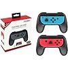 Par de Case Suporte Grip De Mão Resistente Proteção Para Controle Joystick Compatível com Console Switch (Preto)
