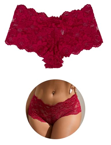 Image of sunshinelady French Knickers Plus Size Floral Lace Panties for Women