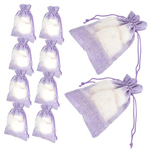 10 bolsas de lavanda vacías con cordón para secadora miniatura 1