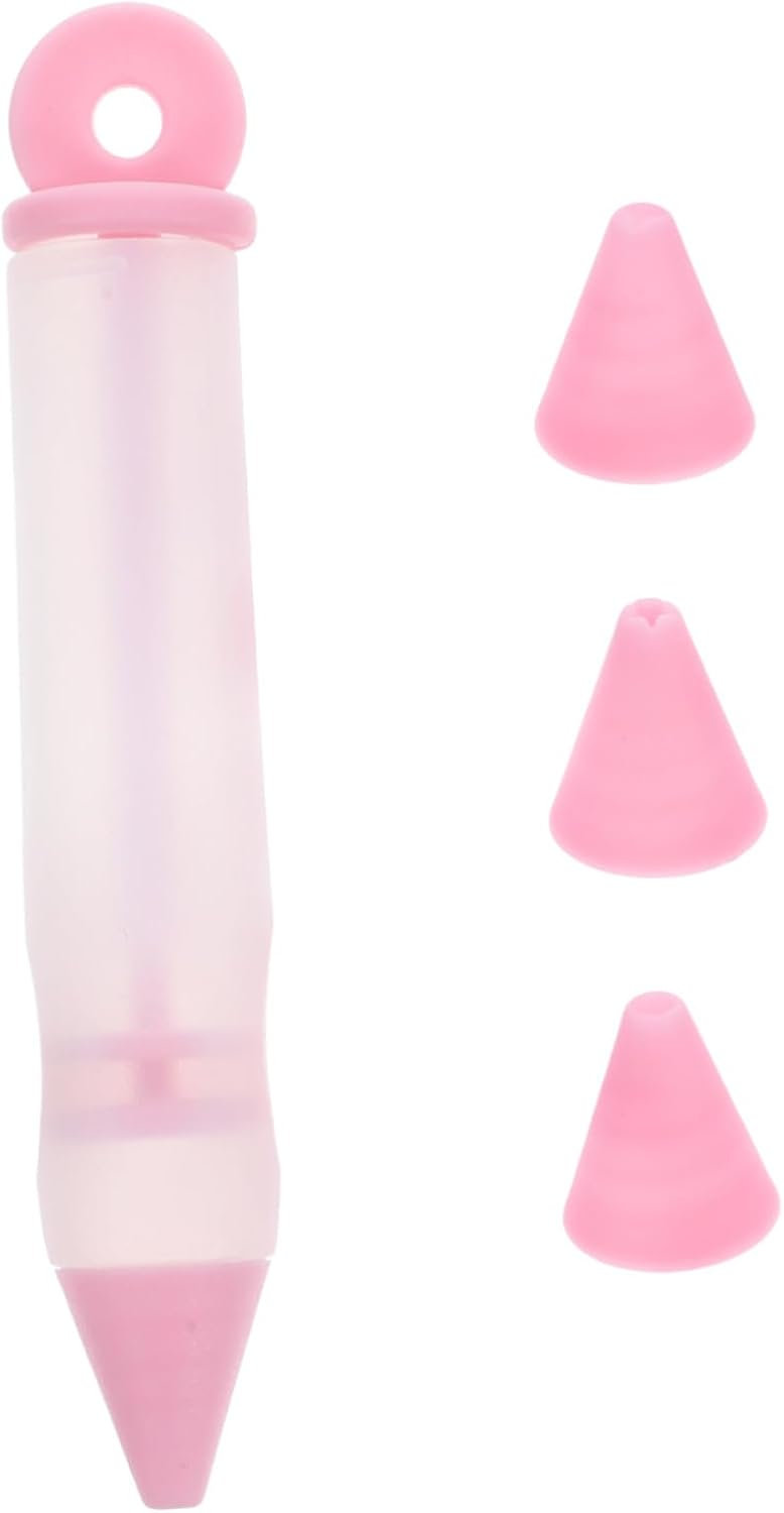 Silicone Chocolate Piping Pen with 4 Nozzles for Cake Decoration
