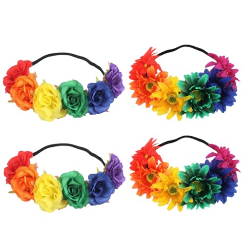 Ipetboom ���ԃw�A�o���h ���C���{�[�J���[�z���u���C�_���w�A�`���[�� �p�[�e�B�[�⌋�����p�ԉŉ�Y�l�w�b�h�h���X 4�Z�b�g