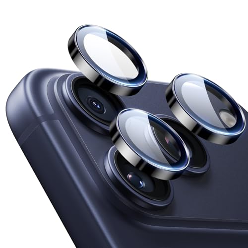 ESR Camera Lens Protector for iPhone 17 Pro Max/17 Pro/16 Pro Max/16 Pro/15 Pro Max/15 Pro/14 Pro Max/14 Pro, Ultra-tough HD Individual Lens Protectors, Ultra-thin Tempered Glass, 1 Pack, Black