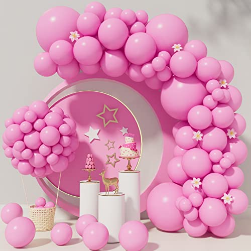 Baby Pink Balloon Garland Arch Kit - 110 Pink Latex Balloons, 5/10/12/18 Inch, Gender Reveal, Baby Shower, Wedding, Valentine's Day Party Decorations