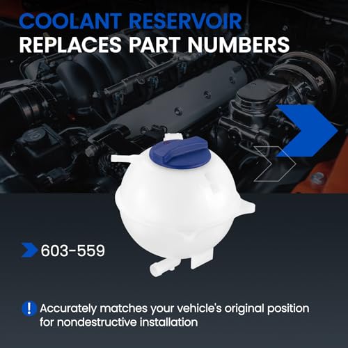 SYKRSS Engine Coolant Reservoir Tank 603-559 Compatible with Volkswagen Seat Jetta Golf Passat Corrado Derby Cabrio Pointer Ibiza Cordoba 1.6L 1.8L 1.9L 2.0L 2.8L Coolant Overflow Reservoir 603-559 by SYKRSS - Used condition - Image 3