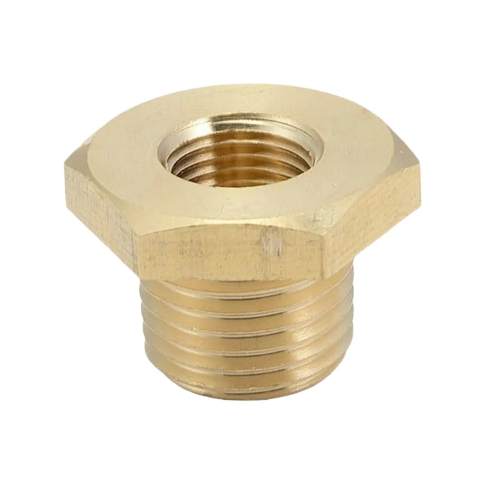 Vividcrate Men's One Color Brass Pneumatic Connector - To Fe Npt/Bspt Hexagon Reducing Bush Adaptor For Reliable Plumbing Solutions,1Pcs