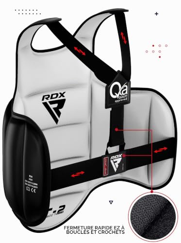 RDX TKD Plastron de Boxe Protection MMA Pro Advance Corps Chest Protector Garde Armour Petit(Réversible) – vue 6