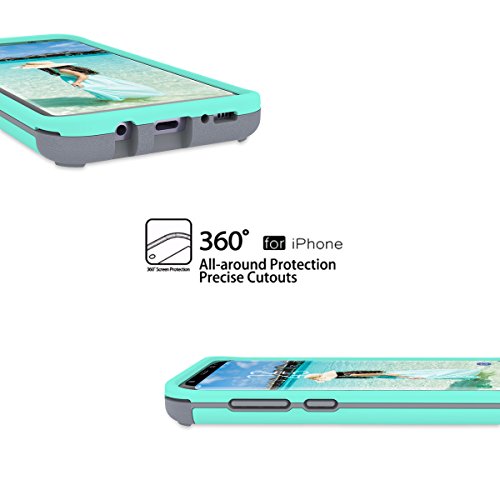 Welovecase Galaxy S8 Wallet Case Defender Wallet Design With Hidden Back Mirror And Card Holder Heavy Duty Protection Shockproof 3 In 1 All-Round Armor Protective Case For Samsung Galaxy S8 - Mint #TOP4