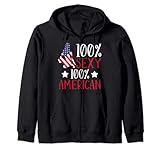 Sexy American Girl USA Women America Lady Zip Hoodie