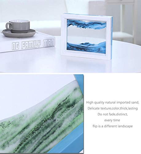 whimsyyy Dynamic Sand Picture Medium Desktop Art Toys Voted Best Gift!(Ocean Heart) - Black White Blue (Blue, Black,White,Blue) - Thumbnail 6