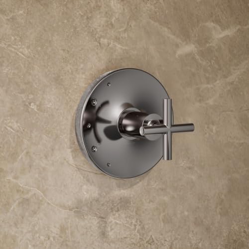 KOHLER TS14422-3G-TT Purist Rite-Temp Shower Trim Kit con manija cruzada 1.75 Gpm, Titanio vibrante miniatura 3