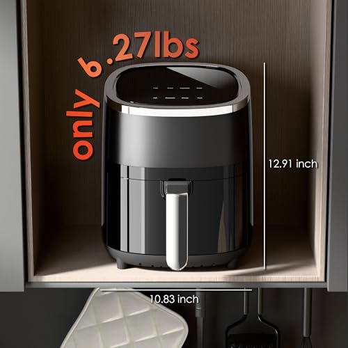 WHUTO Compact Air Fryer, 9-in-1 with Smart Digital Color TouchScreen Air Fryers, View Window, Air Fry, Roast, Bake,Reheat, Dehydrate, 12 Presets,Dishwasher Safe Basket & Less Oil Nonstick,4.2QT by Whuto - Image 7