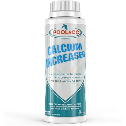 POOLACC Calcium Hardness Increaser for Hot Tub Spa, Easy-to-Use Calcium Booster, Helps Prevent Corrosion, Spa Maintenance Chemicals, 18oz Cover