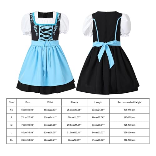 Vestido de Oktoberfest tradicional con delantal de criada vintage para fiestas y juegos de rol 6