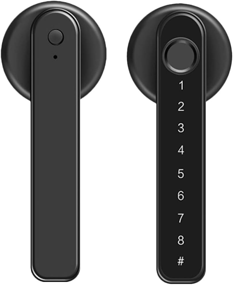 1 Set Fingerprint Smart Door Lock Keyless Lock Digital Front Door Lock Biometric Door Lock Fingerprint Door Lock with Touch Digital Keypad Electronic Household