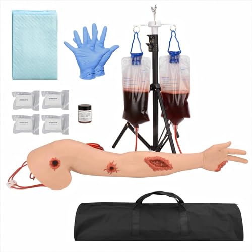 MedEduQuest Wound Packing Arm Trainer Haemorrhage Control Simulator for Tourniquet Training and Stop The Bleed Training Light