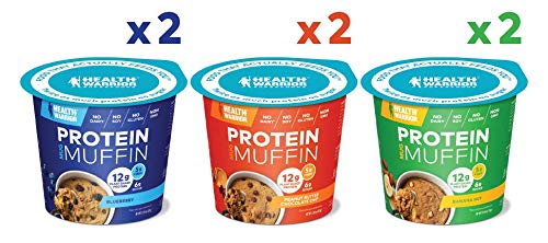Health Warrior Mug Muffins, Variety Pack, 6 Muffins