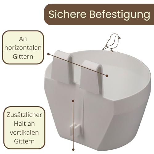 Vogeltränke Käfig Futterstation Vögel Gitteerbefestigung Futternapf Vogelkäfig Vogeltränke Käfig Vogelschale Gitter Vogelkäfig Zubehör
