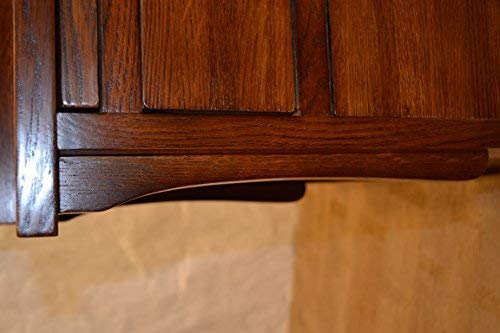 Crafters & Weavers Arts And Crafts Mission Quarter Sawn Oak Three Drawer Nightstand/Oak End Table #TOP6
