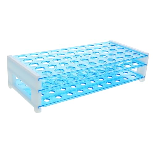 TOVINANNA 実験室用試験管ラック 化学試験管ホルダー チューブラック チューブホルダースタンド 実験室の試験管の棚 実験室の管の棚 ラボ試験管ホルダー 採取管ホルダー Sky-blue