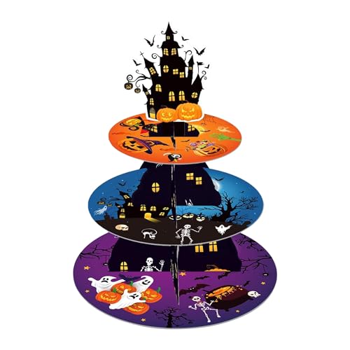 Halloween Cupcake Stand 3 tier Cardboard Cupcake Stand Holder Hor...