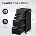 Yizosh 5-Drawer Metal Tool Storage Cabinet with Wheels,Rolling Tool Chest with Drawer and Locking Keys,Heavy Duty Tool Storage Organizer for Garage,Warehouse,Workshop