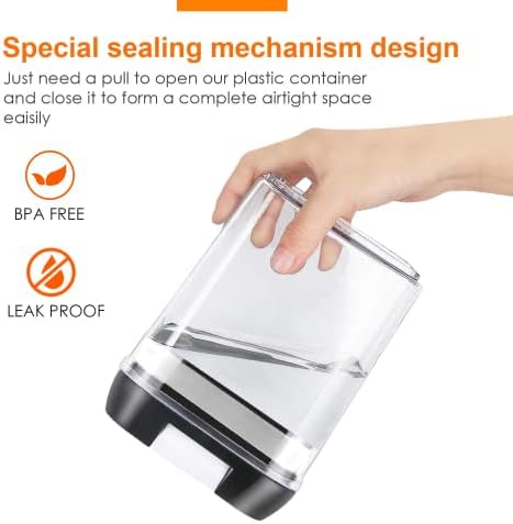 Airtight Food Storage Container SetKitchen & Pantry Containers - Ideal for Flour, Cereal, Spaghetti, Pasta & more - Clear Plastic Canisters with Durable Lids