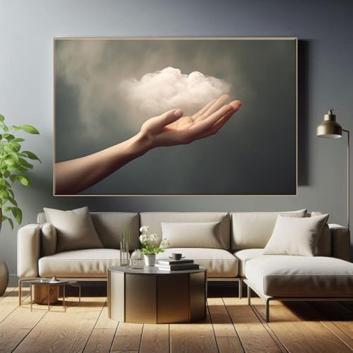 Impression sur toile nuage vintage 60x80cm art mélancolique