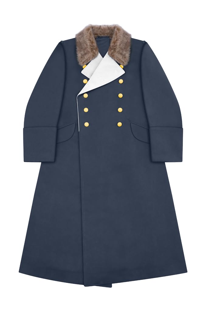 Militaryharbor Luftwaffe General Artificial Fur Collar Gabardine Greatcoat
