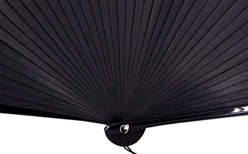 Amajiji 8.27"(21Cm) Hand Held Bamboo Silk Folding Fan Hand Fan,Chinese/Japanese Charming Elegant Vintage Retro Style,Women Ladys Girls Best Gifts (Black) #TOP5