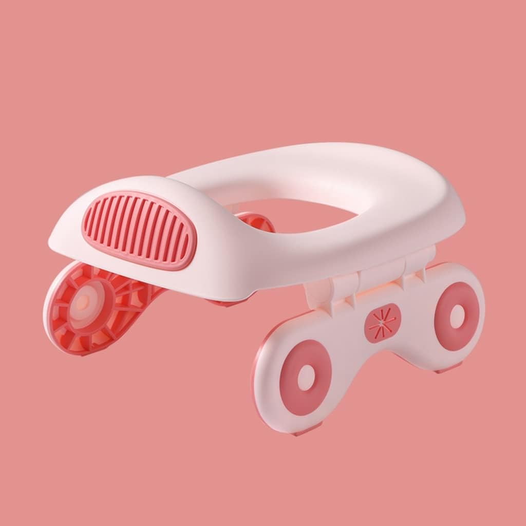 Car Toilet Seat Small and Portable Car Shape Car Potty, Outdoor Foldable Emergency Urinal Tool for Boys and Girls, Load-Bearing 35kg (Color : Pink, Size : 28.7 * 25.5 * 16.5cm)