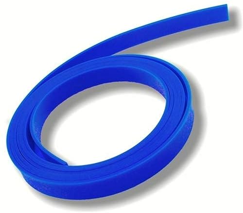 Image of 1 Meter Glass Wiper Replacement Rubber with Check Duster Cloth Free(Size-1Meter,Color-Blue,Material-Rubber)