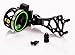 Trophy Ridge Volt 5 Pin Archery Bow Ambidextrous Sight - 5 Ultra-Bright Horizontal .019 Fiber Optic Pins, Bubble Level, Green Hood Accent for Quicker Sight Acquisition, Fiber Wrapped Pin Guard