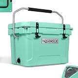 Waterside Frozen Kühlbox - Integrierte Skala, Flaschenöffner, 5 cm Wandstärke - Perfekte Kombination aus Funktionalität und Komfort (Mint Green, 20L)