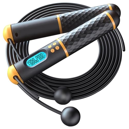 Corde à sauter fitness en intérieur avec écran LCD et modes mémoire