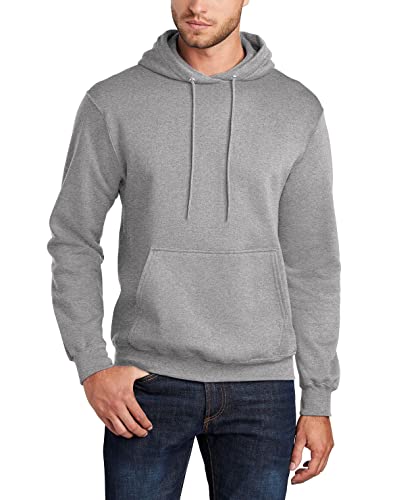 Justblanks Fleece Men’s Hoodie Soft Sweatshirts For Men Tall Men’s Sweatshirt Hooded Pullover Hoodie For Men Hoodies Pullover - Athletic Heather - Lt #TOP3