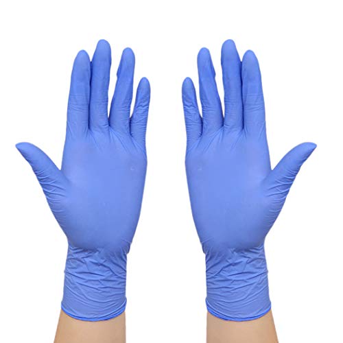Preisvergleich Produktbild Justdolife 100 Stück Latex-Handschuhe Mehrzweck-Gummihandschuhe Reinigungshandschuhe Einweghandschuhe Gr. Small, Blau-Violett