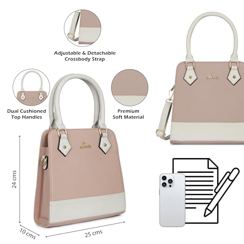 Image of Lavie Women's Pastel Roxie Small Satchel Bag | Satchel Handbag for Work | Ladies purse | Stylish Shoulder Bag | Gift for Women
