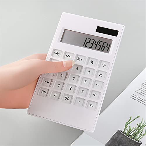 Miedeon Calculators For Students Standard Function Desktop Calculator,White,12 Digit Dual Power Solar Calculator Simple Office Calculators (Whitex2) #TOP3