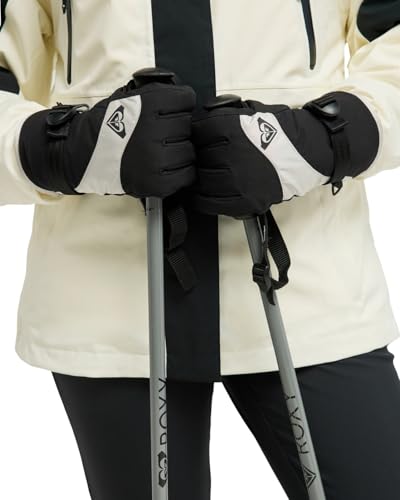 Roxy Technical guantes de nieve para mujer gris impermeables y cálidos