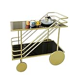 Le chariot de rangement offre assez d'espace de rangement pour la vie quotidienne, optimise l'utilisation de l'espace et rend une pièce désordonnée bien rangée.