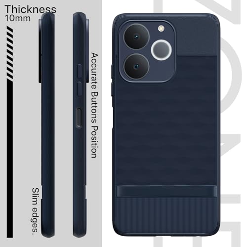 Image of Outlouders Back Cover for Realme C71 | Full Camera Protection | TPU Soft Flexible Shockproof Bumper Case (Blue)
