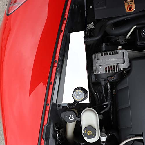 Image of Engine Bay Panel Cover for C6 Corvette 2005-2013, Stainless Steel Rear Engine Cover Guards Protector Splash Shield, Fuse Box Cover (Type L Cooling Liquid Pot Baffle)