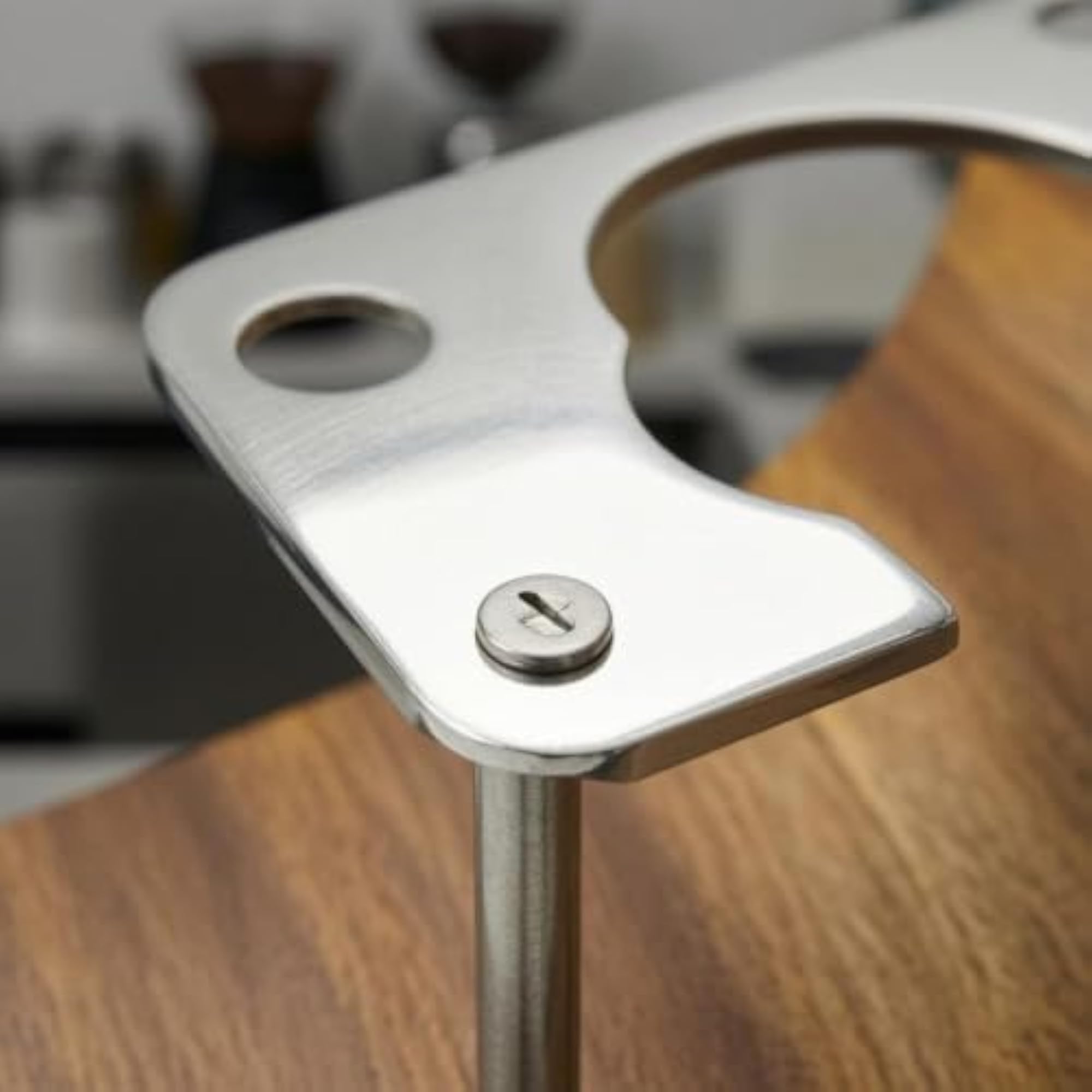 Wooden Base Coffee Portafilter Tamping Plate, 58mm