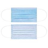 REQUISITE NEEDS 3 Ply Disposable Face Masks Blue Pack of 100 Comfort Breathable Facial Cover - Image 3