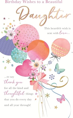 Beautiful Daughter Embellished Birthday Greeting Card Words To Cherish Cards
